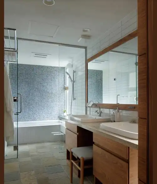 日式装修 #四分离卫生间 #整体浴室 #日系洁面台 #日系化妆台