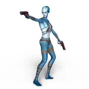 一个女外星人 3d cg 渲染照片