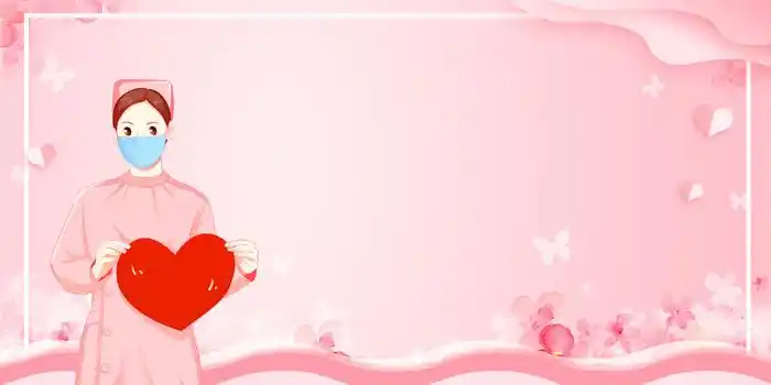 国际护士节爱心剪纸风背景