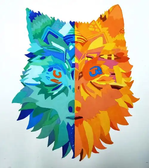 冷暖对比马赛克盘子画5原创作品纯艺术绘画喜欢ta的作品吗?