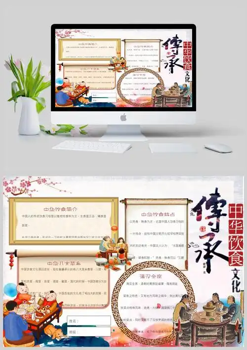 传统饮食文化手抄报模板