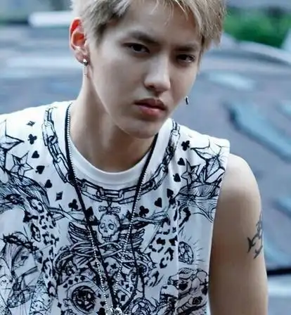 男明星吴亦凡手臂蝎子纹身图案