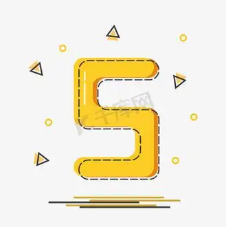 卡通数字5创意