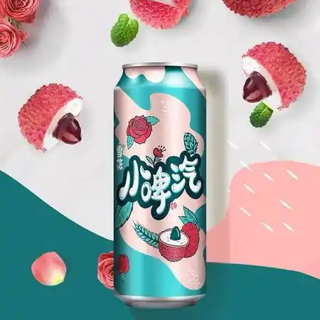 雪花小啤汽500ml*6听整箱玫瑰荔枝味果啤图片