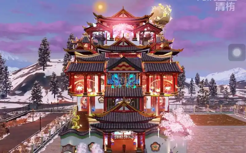 明日之后原创单人建筑|月满西楼内饰