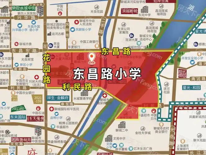 定了2022年聊城东昌府区中小学划片范围公布附划片地图