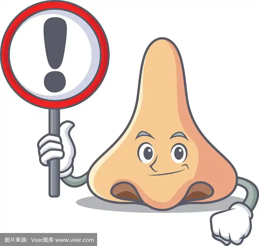 带有标志鼻子的人物卡通风格