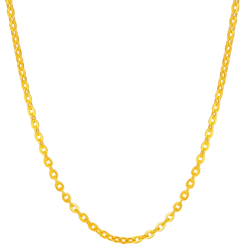 周六福珠宝情人节礼物足金999黄金项链女款时尚o字金项链计价aa050094