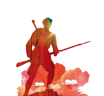 红军长征胜利80周年剪影图案