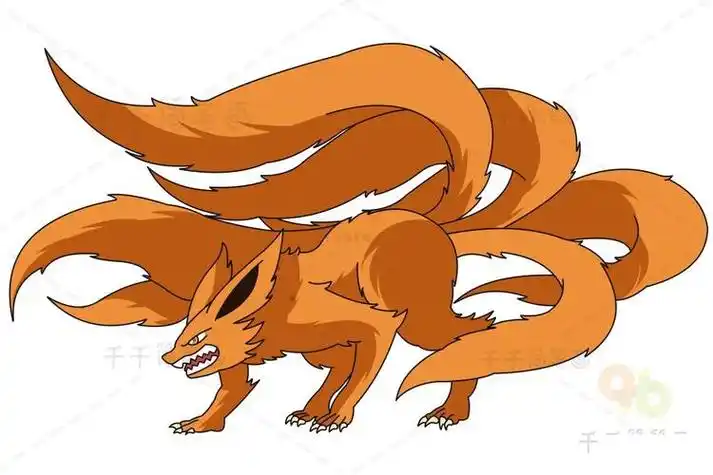九尾霸气简笔画