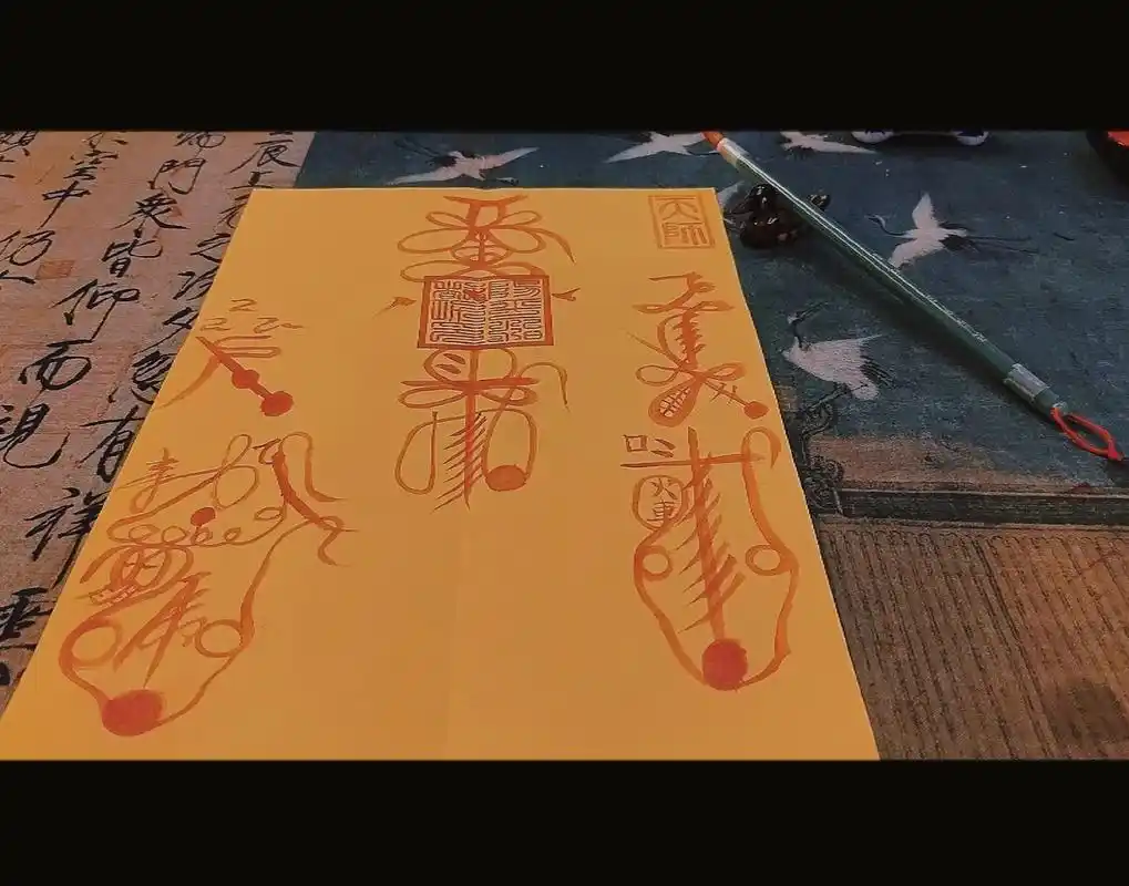 道教正一五雷符书法作品.#道家文化 #道教  @上清宗坛赵道 - 抖音