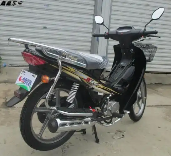 牌110cc弯梁摩托车助力车含大证发票国四电喷省油能上牌酒红色电喷国