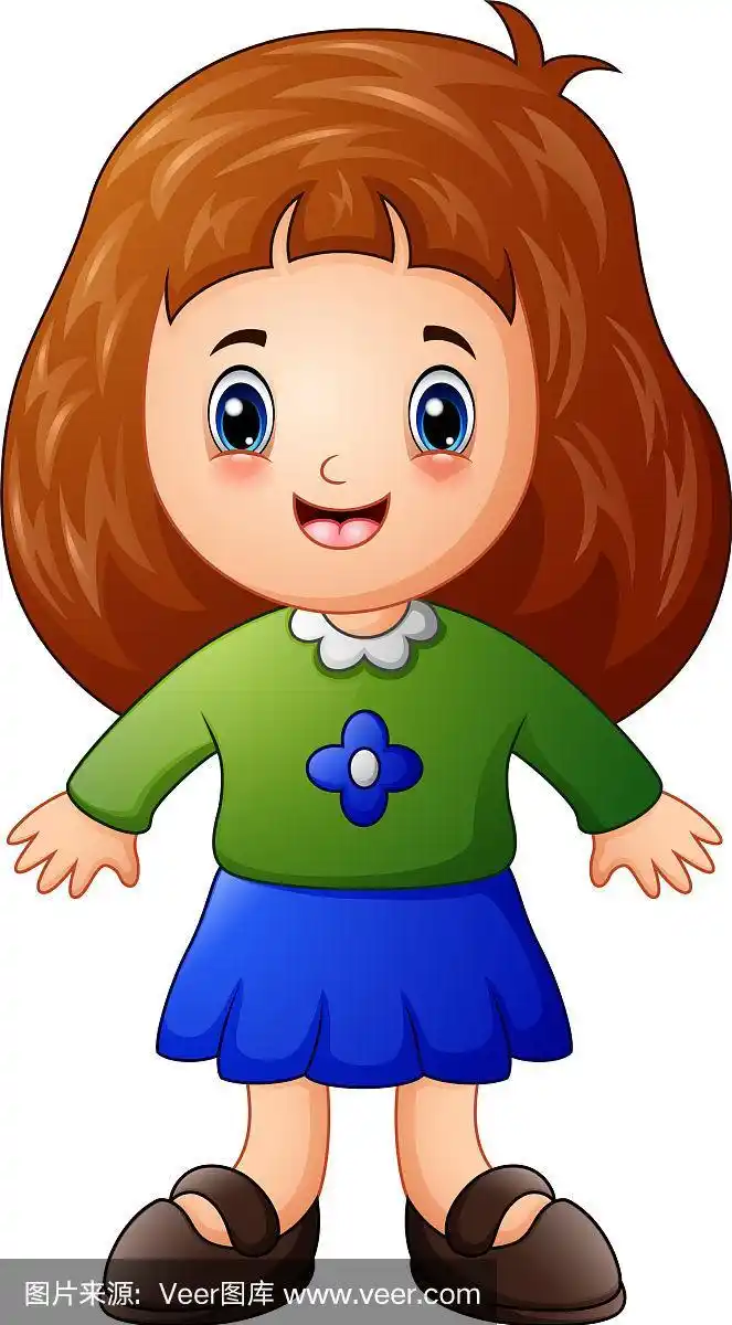 可爱的小女孩卡通