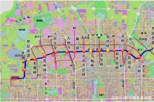 北京地铁12号线正在建设,看看路线怎么走