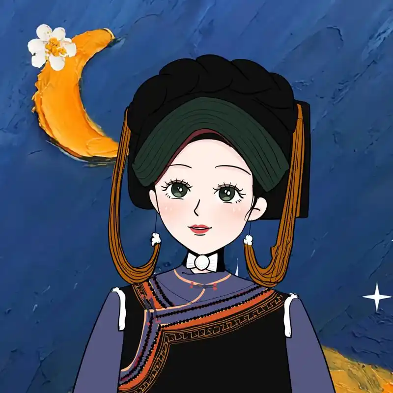可爱的彝族小姑娘手绘头像 你要按你想的去生活,否则你终有一天会按你