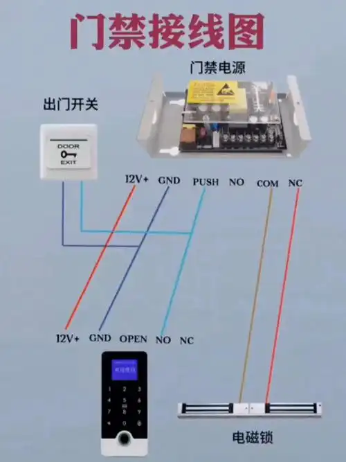 门禁系统控制电路接线图解