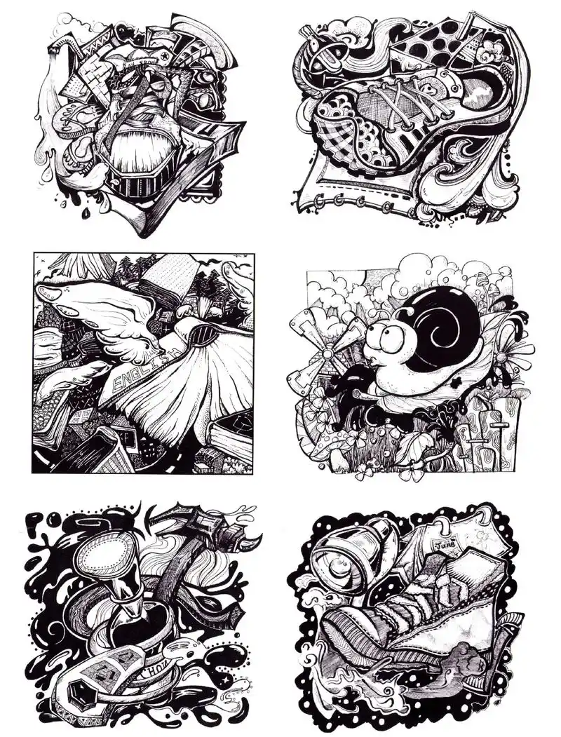 江苏师范大学艺术设计考研黑白图形创意分享