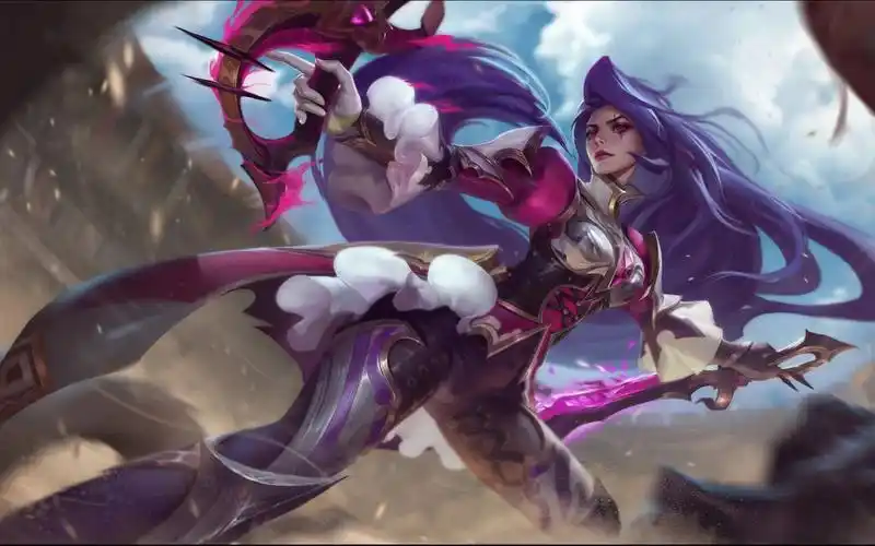 【绘画过程】英雄联盟卡特琳娜--游戏美宣插画板绘过程