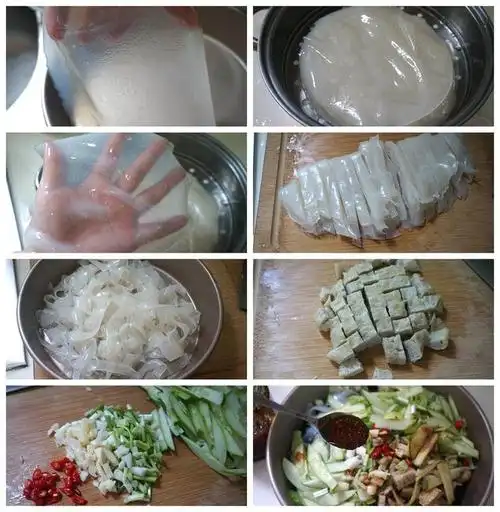 陕西正宗凉皮你得这么做,薄软筋道酸辣开胃,做一盆全家没吃够!