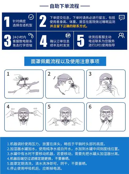 京健康瑞思迈凯迪泰单水平呼吸机家用睡眠打鼾器无创打呼噜咨询送全