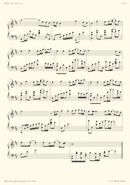 钢琴谱:问(梁静茹)