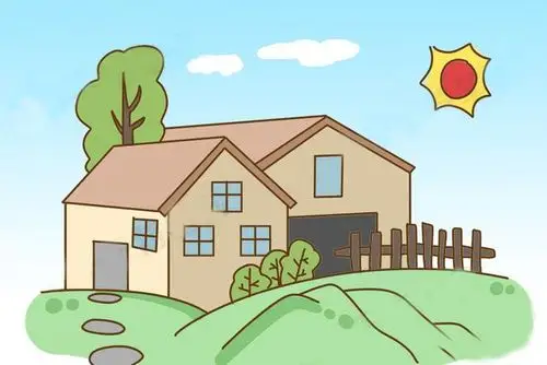 带有篱笆的院子简笔画