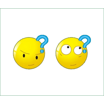 黄色卡通球球疑问表情
