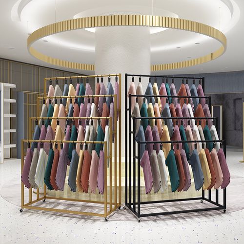 布料样品展示架可移动落地式展会架子布匹围巾裤子商用展示柜