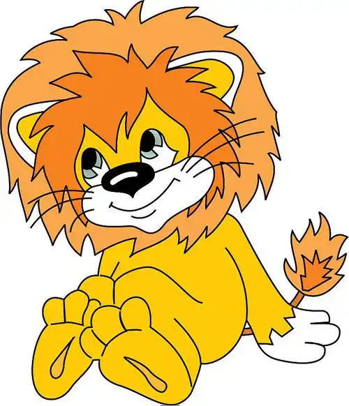 美丽的图片一个狮子幼崽的卡通图片下载