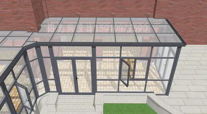 钢结构阳光房设计效果图s1644