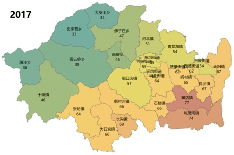 5年均浓度分布情况▲2020年房山区街乡镇pm2.