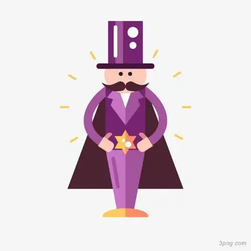 表演的魔术师设计矢量图