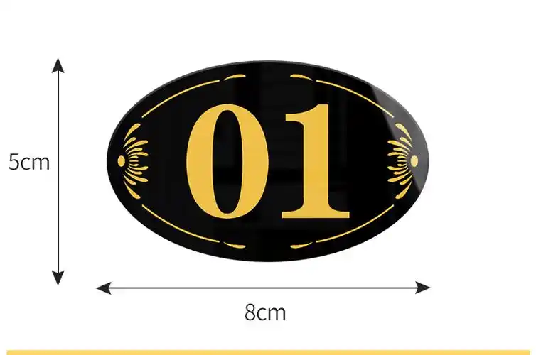 亚克力数字贴餐厅号码牌桌子编号贴的桌号门牌贴纸网吧储物柜柜子分区