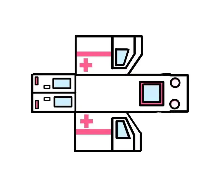 动手动脑 #一起做手工 自己做了个救护车的平面图,让我给打 - 抖音
