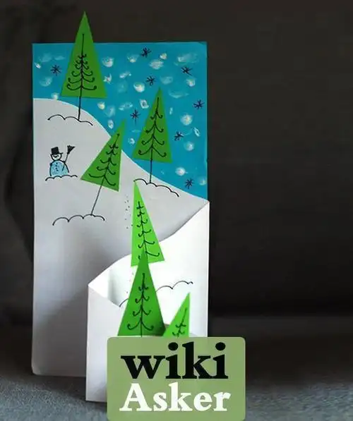 卡纸做的圣诞树贺卡纸做的圣诞贺卡