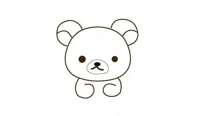 简笔画教程——手把手教你画可爱的胖熊简笔画