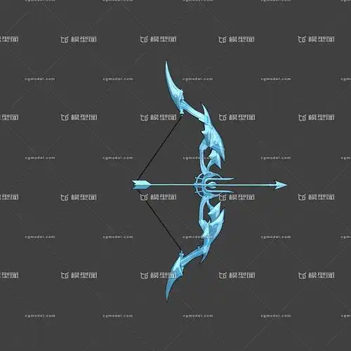 游戏场景 漫画场景 卡通场景 冰雕 弓箭 冰弓箭 冷兵器 武器 古代弓箭