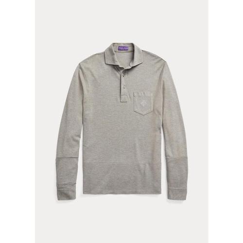 fit纯色商务休闲舒适透气长袖polo衫礼物礼物 light grey heather xl