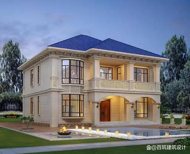 层别墅是个外观不出挑的简欧风格,比起看到的很多华丽造型的欧式建筑