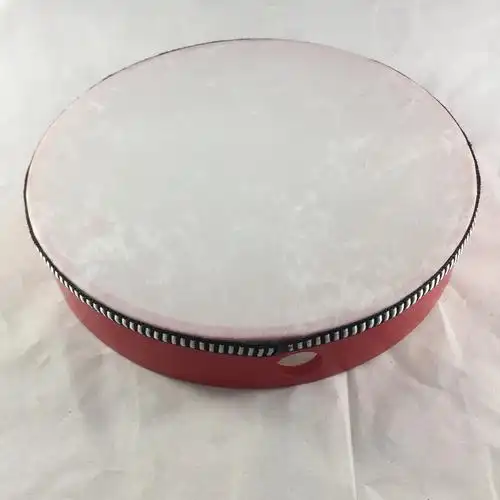 厂家手拍鼓 儿童奥尔夫打击乐器 多尺寸红色手鼓4寸手鼓