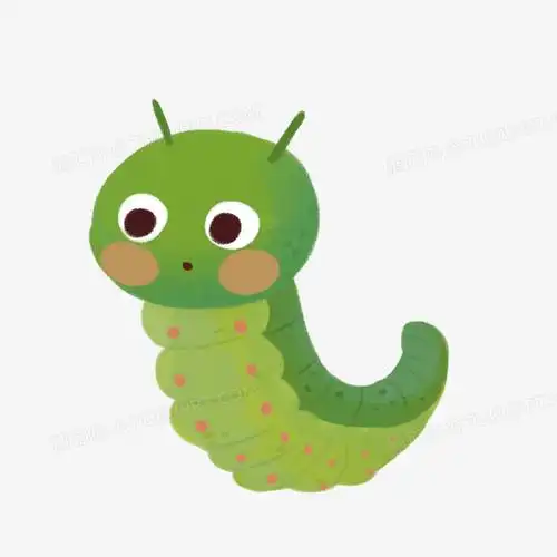 卡通拟人菜青虫害虫绿色虫子元素