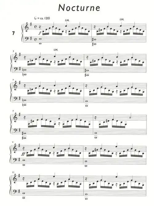 极小众钢琴谱赫尔巴赫夜曲第七首