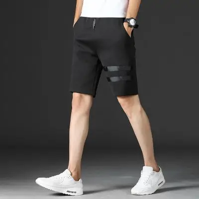弹力短裤男运动5五分裤男士休闲中裤子夏季宽松工装沙滩大裤衩潮_一诺