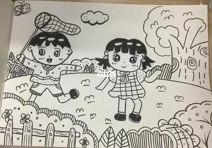 主题简笔画我爱春天