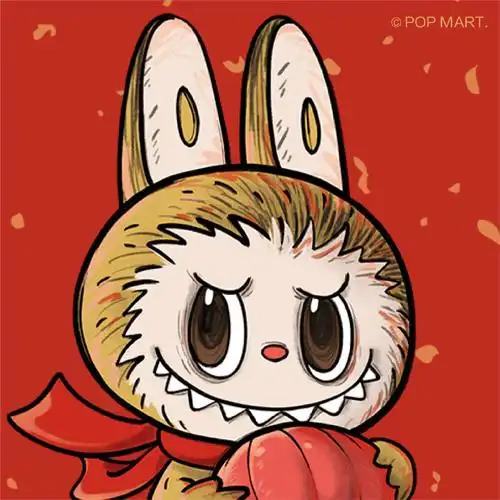 泡泡玛特新年头像红红火火