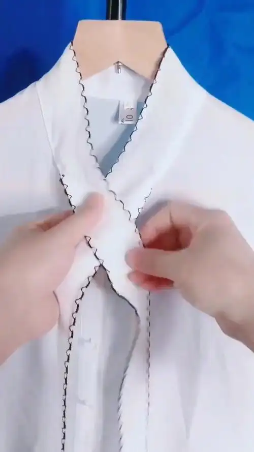 女生必学衬衫领口蝴蝶结,慢动作教程马住学习