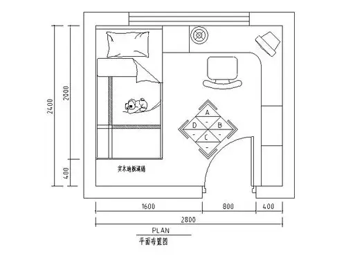 cad室内设计施工图常用图块之儿童房
