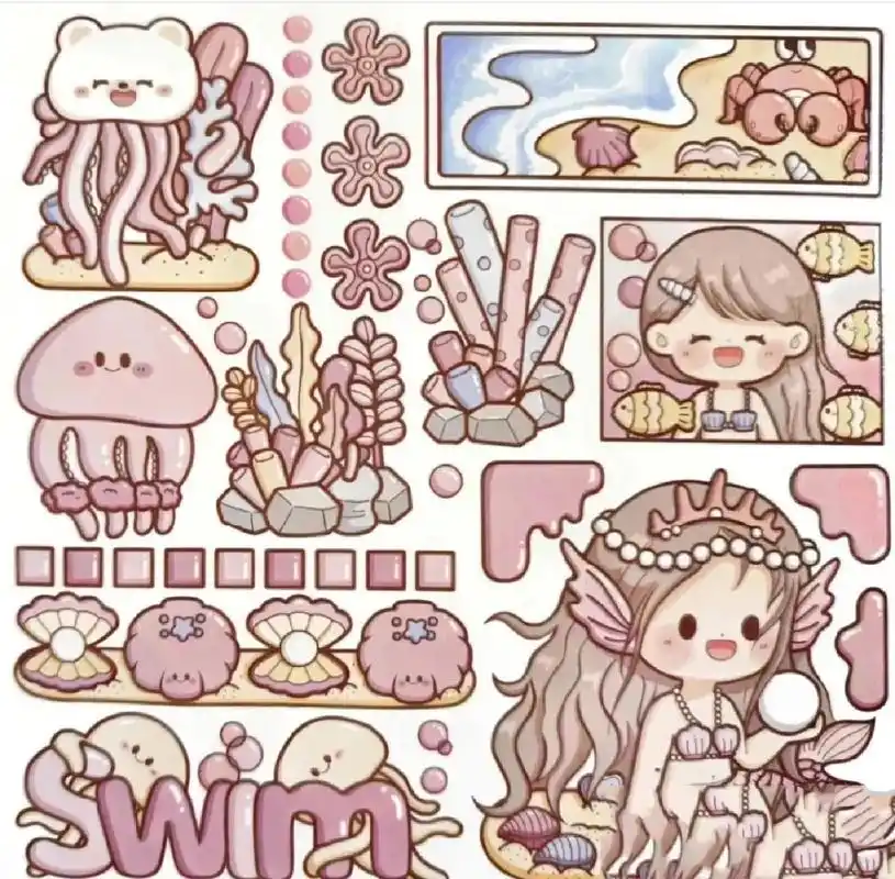 手帐贴纸图片素材