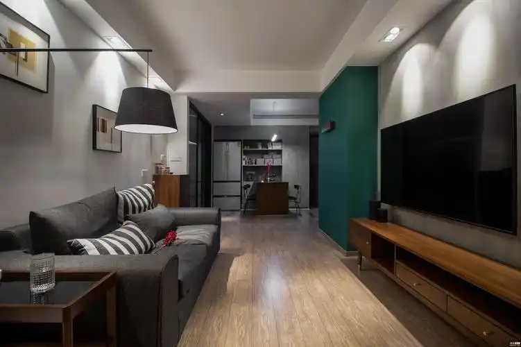 《曜》60平米套二改套一,灰色调 无主灯_网易家居图库