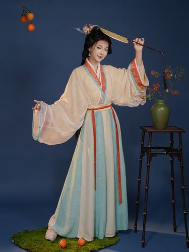 山风魏晋制宽原仙墨名堂2022秋季复松桑蚕汉服女华国